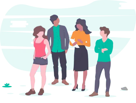 Team collaboration illustration for about us